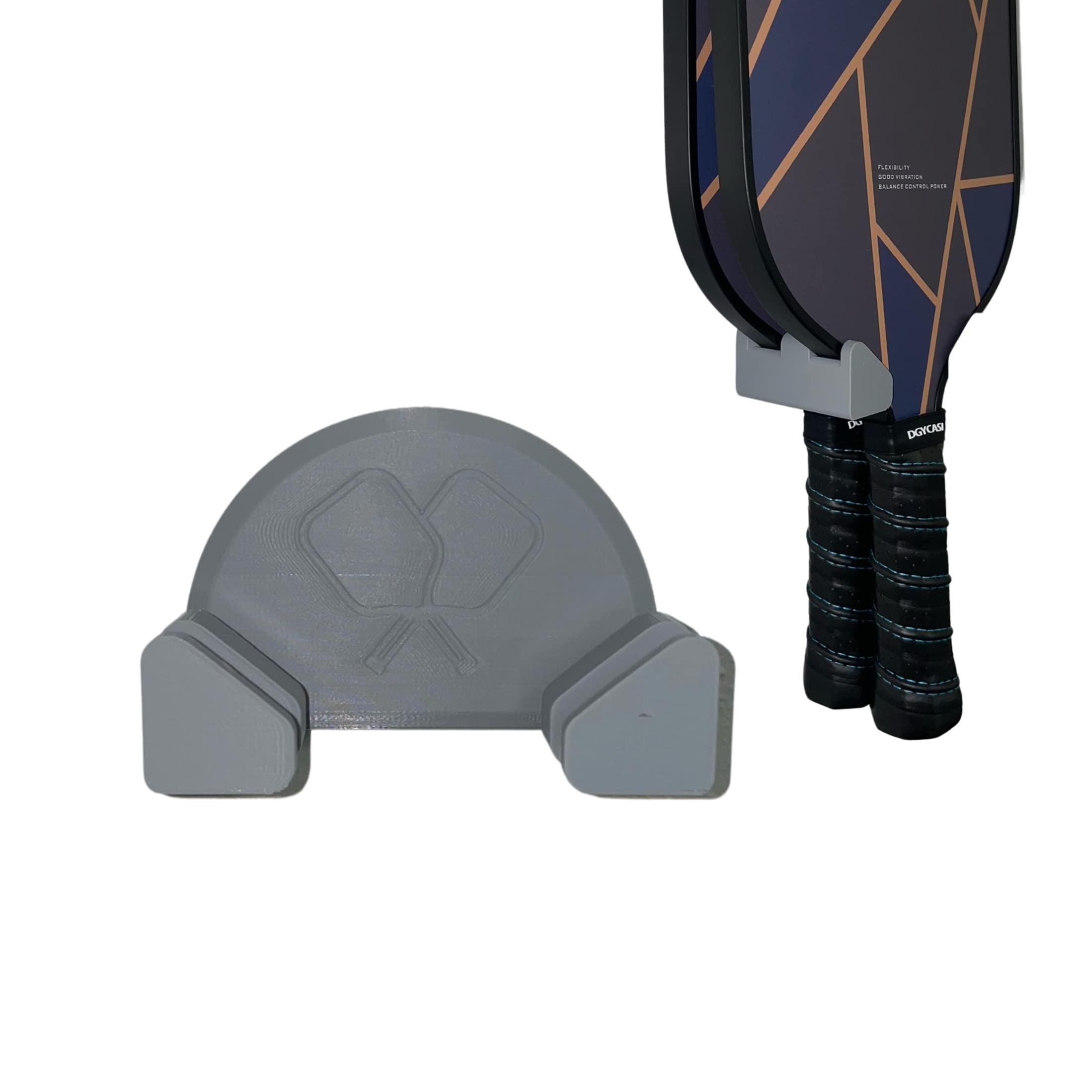 Pickleball Paddle Wall Mount | Holds Two Rackets | Accessory for Pickleball Paddle Sets | Made in USA